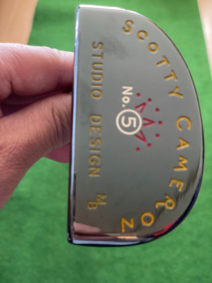Scotty Cameron Studio Design No. 5 34 inches　Jade Bug color, superb, rare From Japan