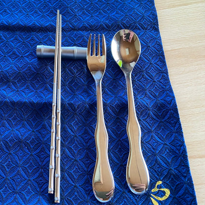 Titanium cutlery (chopsticks, spoon, fork) Made in Japan