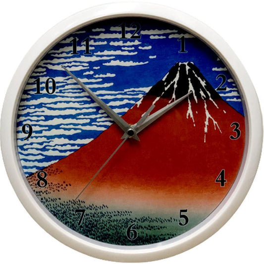 Ukiyoe Prints by Katsushika Hokusai Red Fuji Wall Clock Japanese Art Clock From Japan